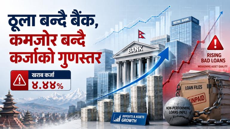 ठूला बन्दै बैंक, कमजोर बन्दै कर्जाको गुणस्तर